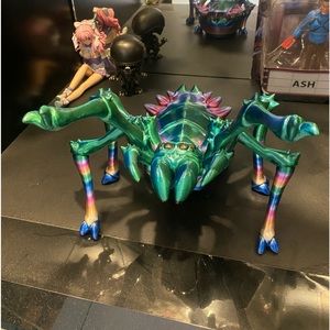 One of a Kind Large 3D Spider Printed and Glossed Sculpture Art Deco Rainbow